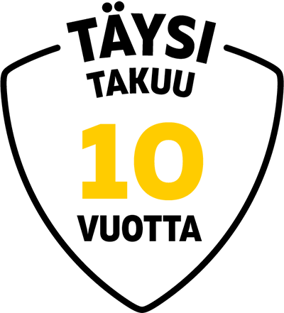10 vuotta taysi takuu